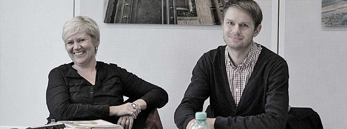 Heike Kircher, AGD (KircherDesign, Osnabrück) und Daniel Neumann (KINOBLAU Design GmbH, Düsseldorf).