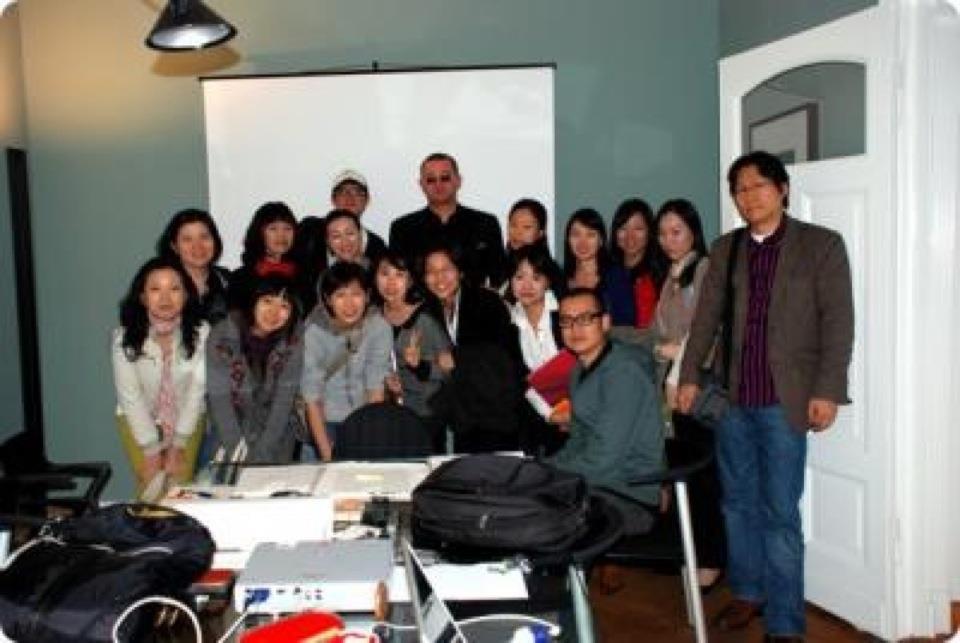 Typografieseminar mit Wolfgang Beinert in Berlin für Mitglieder des Korea Institute of Design Promotion am 19. September 2007.