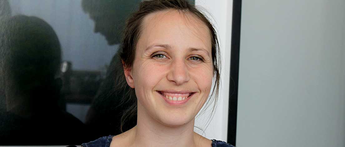 Helena Ebel (Hochschule der Medien, Stuttgart). Typoakademie, Seminar »Typografie im Grafik- und Kommunikationsdesign« und Workshop »Schriftmischung« am 5.–6. Juni 2015 in Berlin. Foto: Wolfgang Beinert, Berlin.