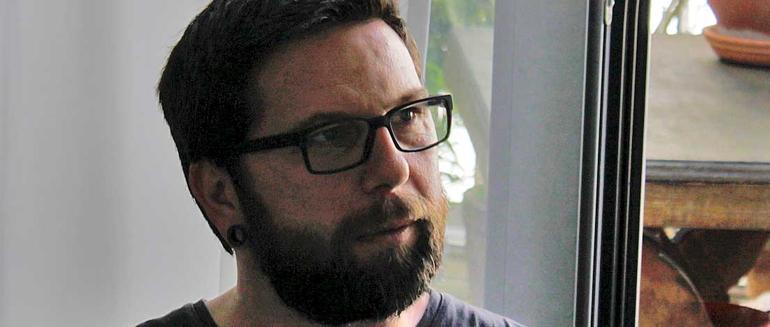 Sinisa Nezic (SINISSEY Photograph & Artwork, Berlin). Typoakademie, Seminar »Typografie im Grafik- und Kommunikationsdesign« und Workshop »Schriftmischung« am 5.–6. Juni 2015 in Berlin. Foto: Wolfgang Beinert, Berlin.