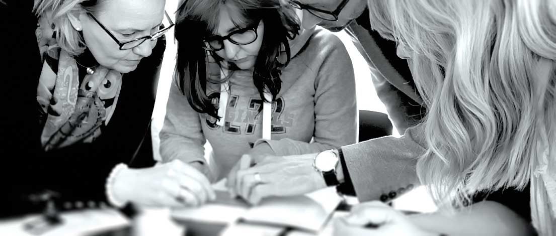 Julia Knöbel (Kolle Rebbe, Hamburg), Björn Conrad (Björn Conrad, Köln) und Vanessa Heuten (Duplexmedia, Düsseldorf). Typoakademie, Seminar »Typografie im Grafik- und Kommunikationsdesign« am 27. April 2016 bei Startplatz, Mediapark Köln. Foto: Wolfgang Beinert, Berlin.