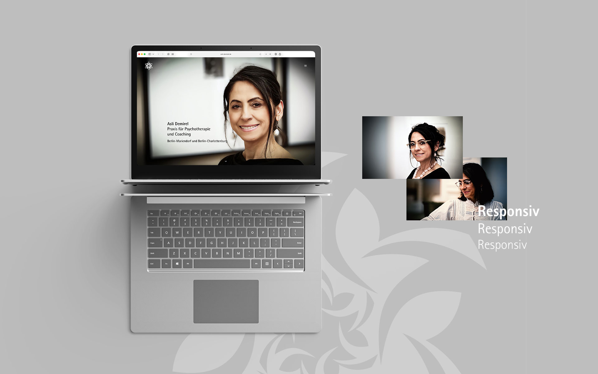 Abbildung der Website Asli Demirel, Praxis für Psychotherapie und Coaching in Berlin.